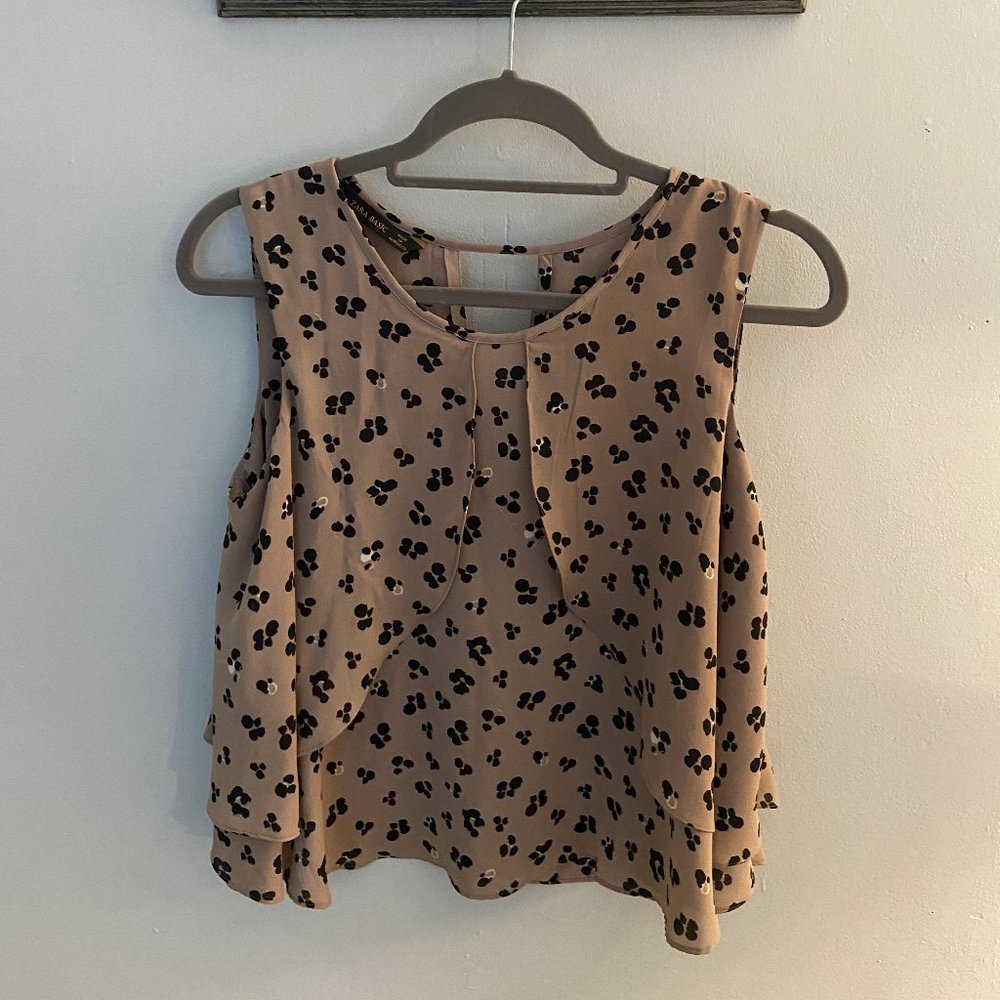 ZARA Cheetah-Print Blouse (S)